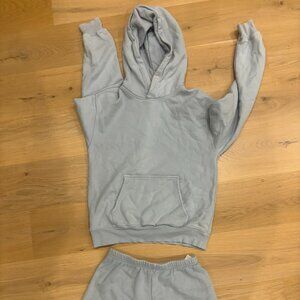 Aritzia Sweatfleece Cozy Fleece Hoodie & Drawstring Waist Short Set Women’s